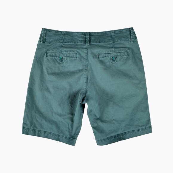 Lee Chino Mid-Rise Shorts Sz 6M Aqua Cotton Basic Preppy Beachy Nautical Classic - Picture 2 of 9